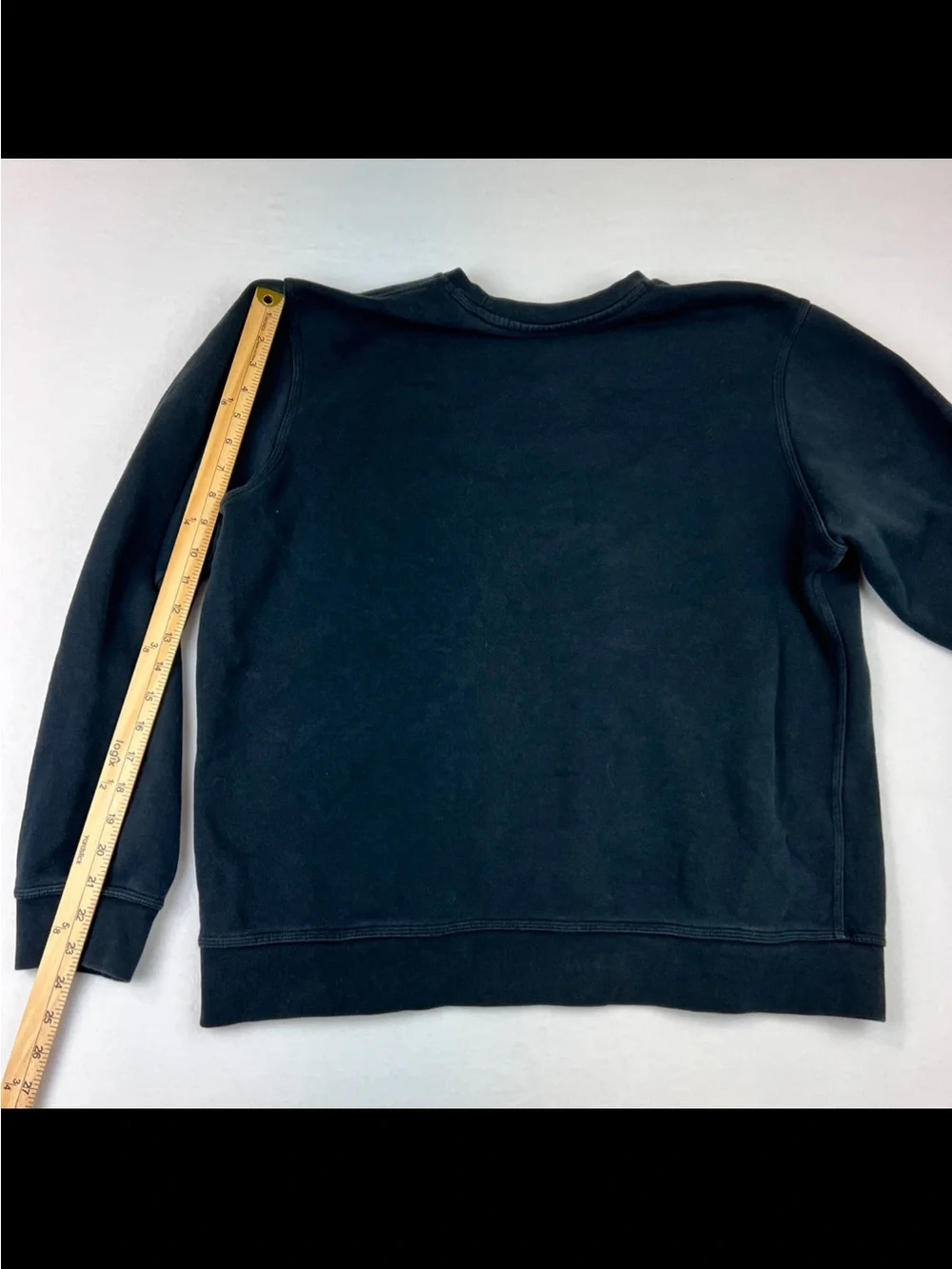 Nike Club Fleece Crew Sweatshirt Black Long Sleeve White Spell Out Logo XL